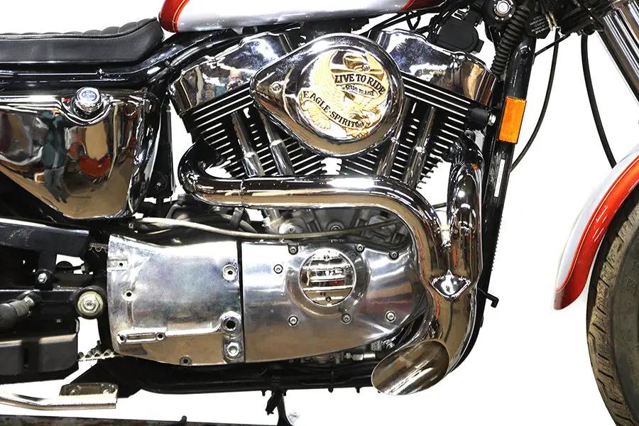 V-Twin XL Flame Thrower Header Set Chrome for Harley Davidson XL Models by V-Twin