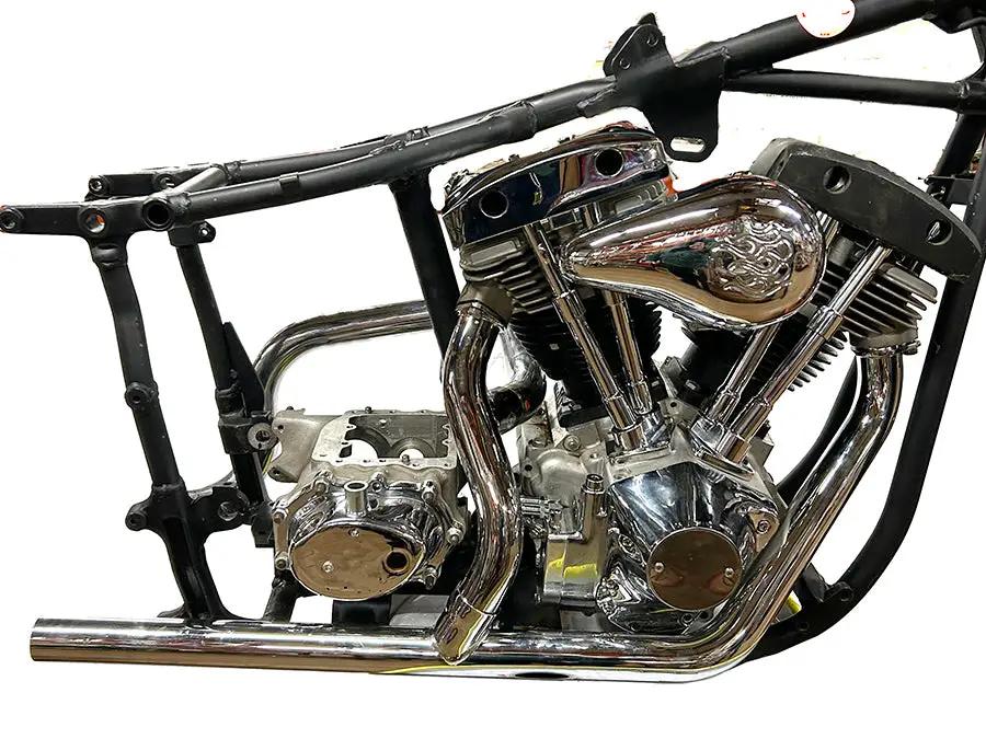 V-Twin Dual Crossover Chrome Exhaust System for Harley Davidson FL (1970-1979) by V-Twin