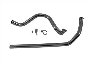 Paughco FLT Shovelhead Exhaust Header Part 735H with Dual Chrome Pipes for Harley Davidson FLT (1980-1983) by Paughco