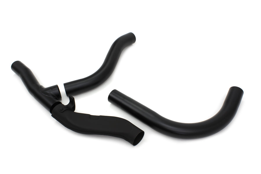 V-Twin Replica 2-into-1 Exhaust Pipe Header Set, Black