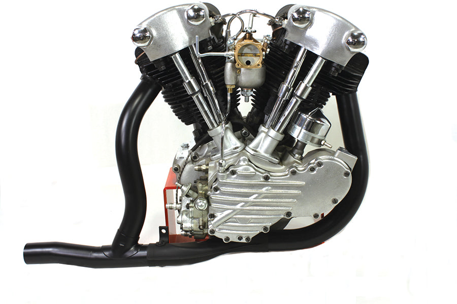 V-Twin Replica 2-into-1 Exhaust Pipe Header Set, Black