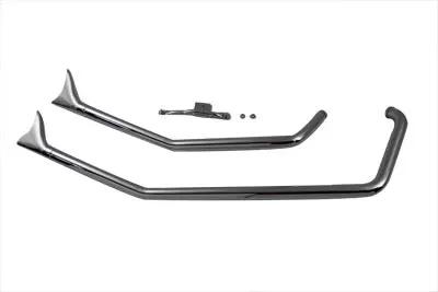 Paughco 716B2F Chrome Fishtail Drag Pipes for Harley Davidson FXST (1986-1995) by Paughco