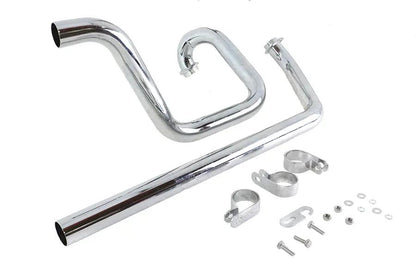 V-Twin True Dual Exhaust Header Pipe Set for Harley Davidson FL (1970-1979) by V-Twin