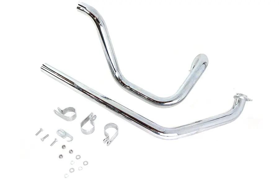 V-Twin True Dual Exhaust Header Pipe Set for Harley Davidson FL (1970-1979) by V-Twin