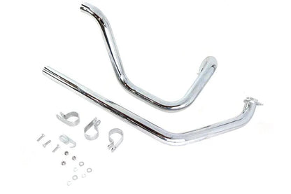 V-Twin True Dual Exhaust Header Pipe Set for Harley Davidson FL (1970-1979) by V-Twin