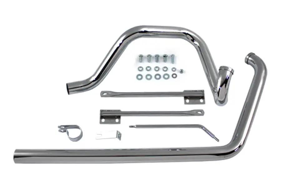 Wyatt Gatling True Dual Exhaust Pipe System Chrome for Harley Davidson FXST and FLST 1995-1999 by Wyatt Gatling