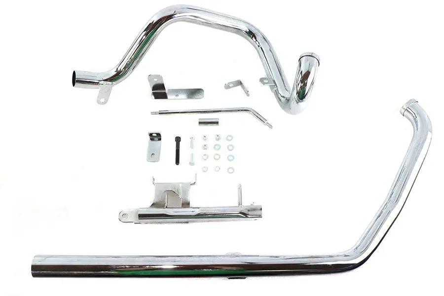 Wyatt Gatling True Dual Exhaust Pipe System Chrome for Harley Davidson FXST & FLST (Part #735K1) by Wyatt Gatling