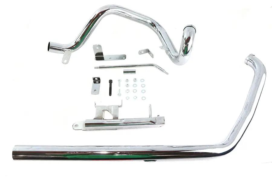 Wyatt Gatling True Dual Exhaust Pipe System Chrome for Harley Davidson FXST & FLST (Part #735K1) by Wyatt Gatling