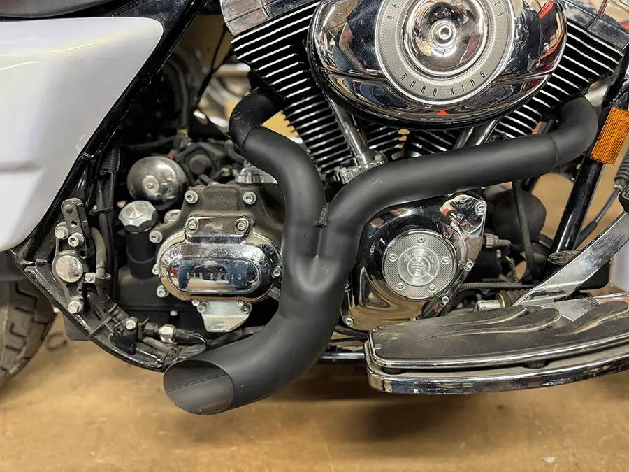 Wyatt Gatling Ground Pounder Exhaust System Black for Harley Davidson FLT (1985-1994) by Wyatt Gatling