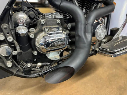 Wyatt Gatling Ground Pounder Exhaust System Black for Harley Davidson FLT (1985-1994) by Wyatt Gatling