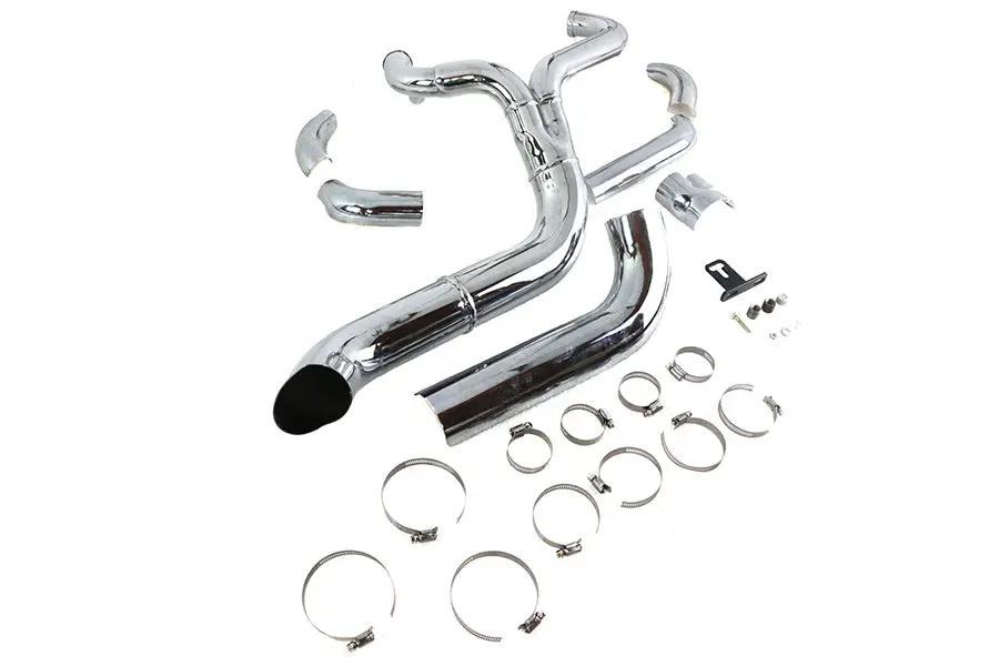 V-Twin Speedster 1-3/4 inch 2 into 1 Chrome Exhaust Header Set for Harley Davidson FLT by V-Twin