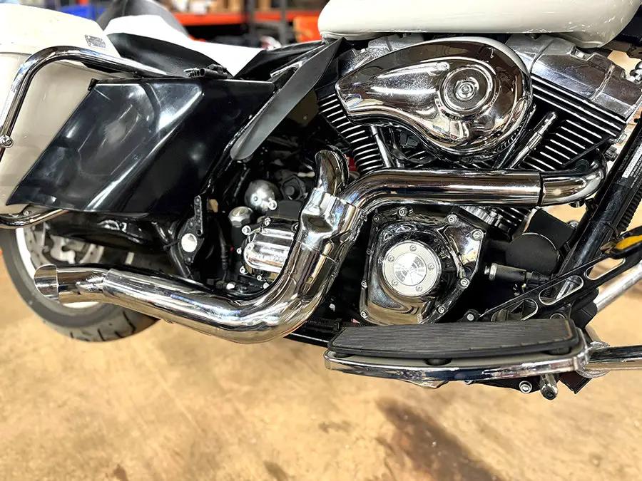 V-Twin Speedster 1-3/4 inch 2 into 1 Chrome Exhaust Header Set for Harley Davidson FLT by V-Twin