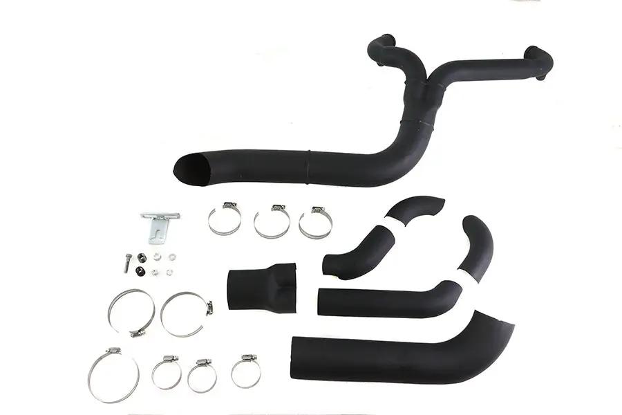 V-Twin Speedster 1-3/4 inch 2 into 1 Exhaust Header Set in Black for Harley Davidson FLT by V-Twin