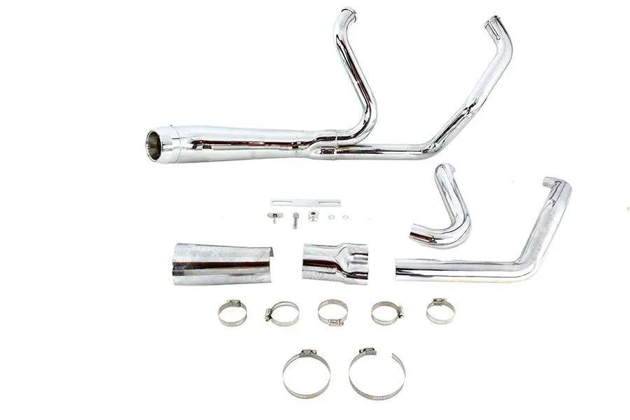 V-Twin Cyclone 1-3/4 inch 2 into 1 Chrome Exhaust Header Set for Harley Davidson FXST by V-Twin