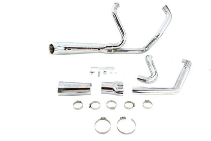 V-Twin Cyclone 1-3/4 inch 2 into 1 Chrome Exhaust Header Set for Harley Davidson FXST by V-Twin