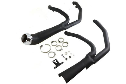 V-Twin Cyclone 1-3/4 inch 2 into 1 Exhaust Header Set Black for Harley Davidson FLT 2006-2015 by V-Twin