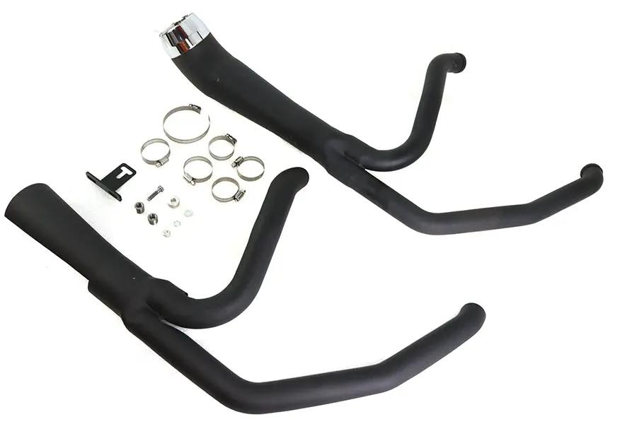 V-Twin Cyclone 1-3/4 inch 2 into 1 Exhaust Header Set Black for Harley Davidson FLT 2006-2015 by V-Twin
