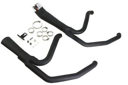V-Twin Cyclone 1-3/4 inch 2 into 1 Exhaust Header Set Black for Harley Davidson FLT 2006-2015 by V-Twin