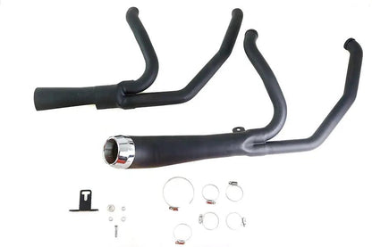 V-Twin Cyclone 1-3/4 inch 2 into 1 Exhaust Header Set Black for Harley Davidson FLT by V-Twin