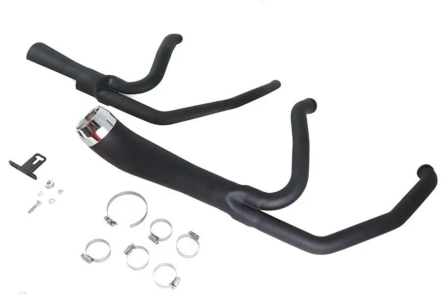 V-Twin Cyclone 1-3/4 inch 2 into 1 Exhaust Header Set Black for Harley Davidson FLT by V-Twin