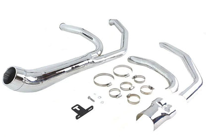 V-Twin Cyclone 1-3/4 inch 2 into 1 Exhaust Header Set Chrome for Harley Davidson FLT by V-Twin