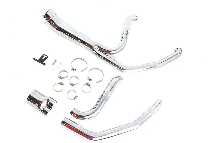 V-Twin Cyclone 1-3/4 inch 2 into 1 Exhaust Header Set Chrome for Harley Davidson FLT by V-Twin