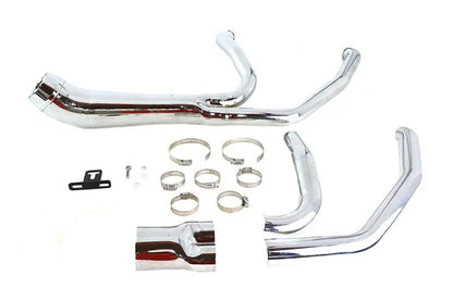 V-Twin Cyclone 1-3/4 inch 2 into 1 Exhaust Header Set Chrome for Harley Davidson FLT by V-Twin