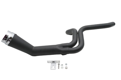 V-Twin Cyclone 1-3/4 inch 2 into 1 Exhaust Header Set in Black for Harley Davidson FXST Models by V-Twin
