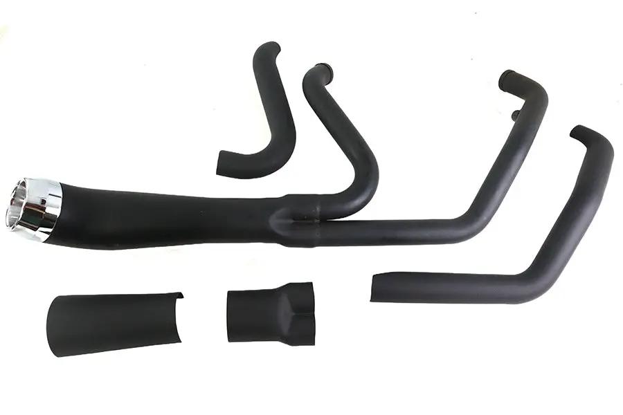 V-Twin Cyclone 1-3/4 inch 2 into 1 Exhaust Header Set with Heat Shields for Harley FXST by V-Twin