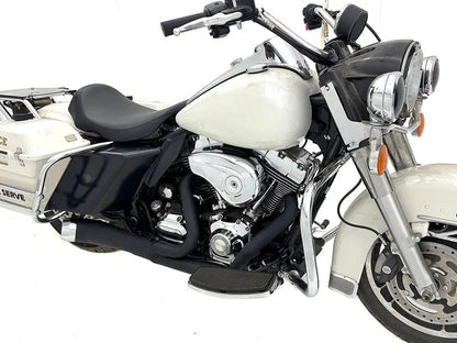 V-Twin Cyclone 1-3/4 inch 2 into 1 Exhaust Header Set with Heat Shields for Harley FXST by V-Twin