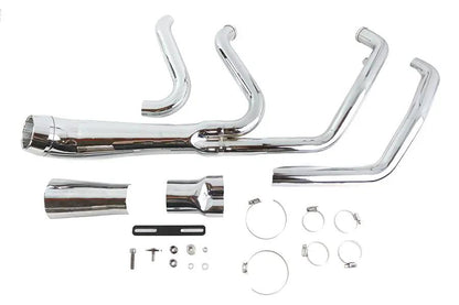 V-Twin Cyclone 1-3/4 inch 2 into 1 Exhaust Header Set Chrome for Harley Davidson FXST (2007-2016) by V-Twin