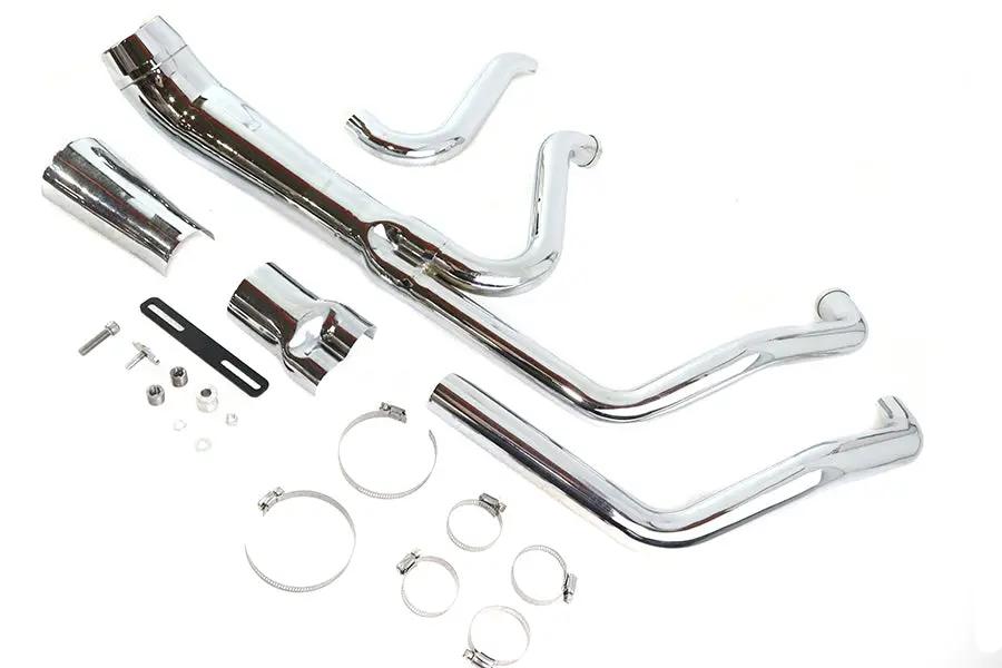 V-Twin Cyclone 1-3/4 inch 2 into 1 Exhaust Header Set Chrome for Harley Davidson FXST (2007-2016) by V-Twin