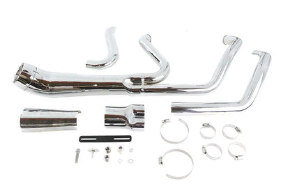 V-Twin Cyclone 1-3/4 inch 2 into 1 Exhaust Header Set Chrome for Harley Davidson FXST (2007-2016) by V-Twin
