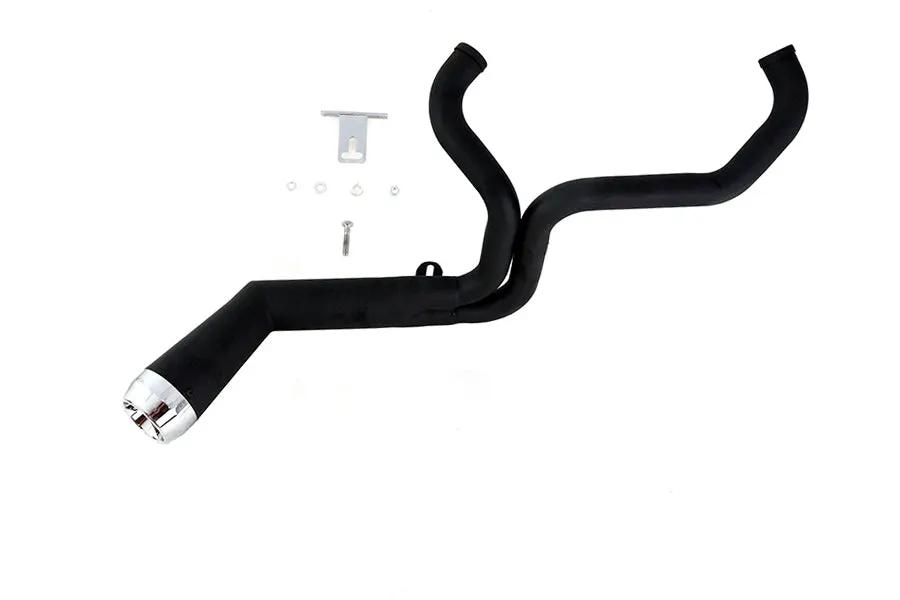 V-Twin Factory Sample FLT Offset Megaphone 2:1 Exhaust for Harley Davidson FLT - Black by V-Twin