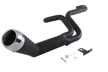 V-Twin Factory Sample FLT Offset Megaphone 2:1 Exhaust for Harley Davidson FLT - Black by V-Twin