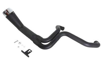 V-Twin Factory Sample FLT Offset Megaphone 2:1 Exhaust for Harley Davidson FLT - Black by V-Twin
