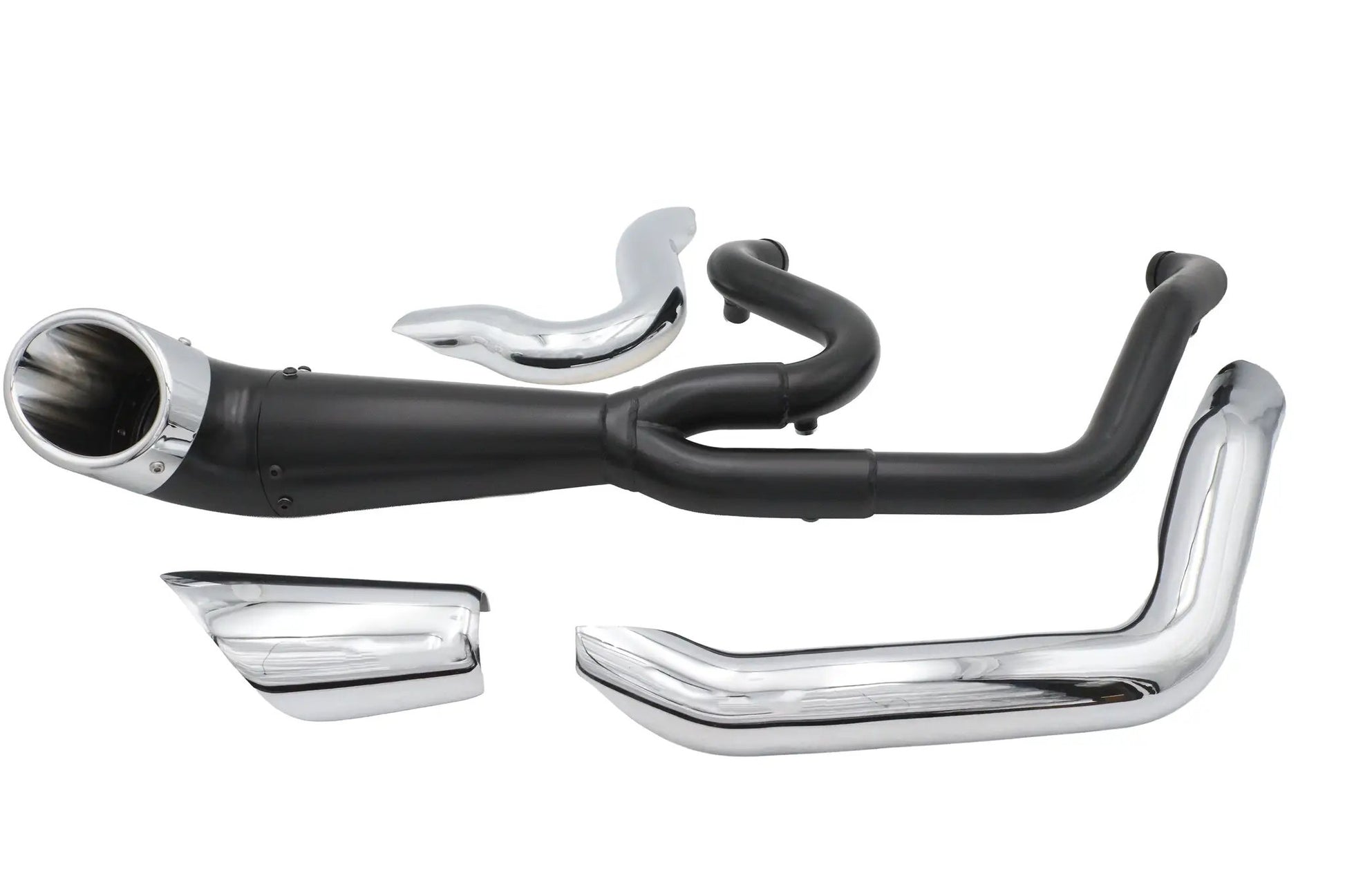V-Twin Factory Sample 2:1 Exhaust Header Set in Black for Harley Davidson FLT by V-Twin