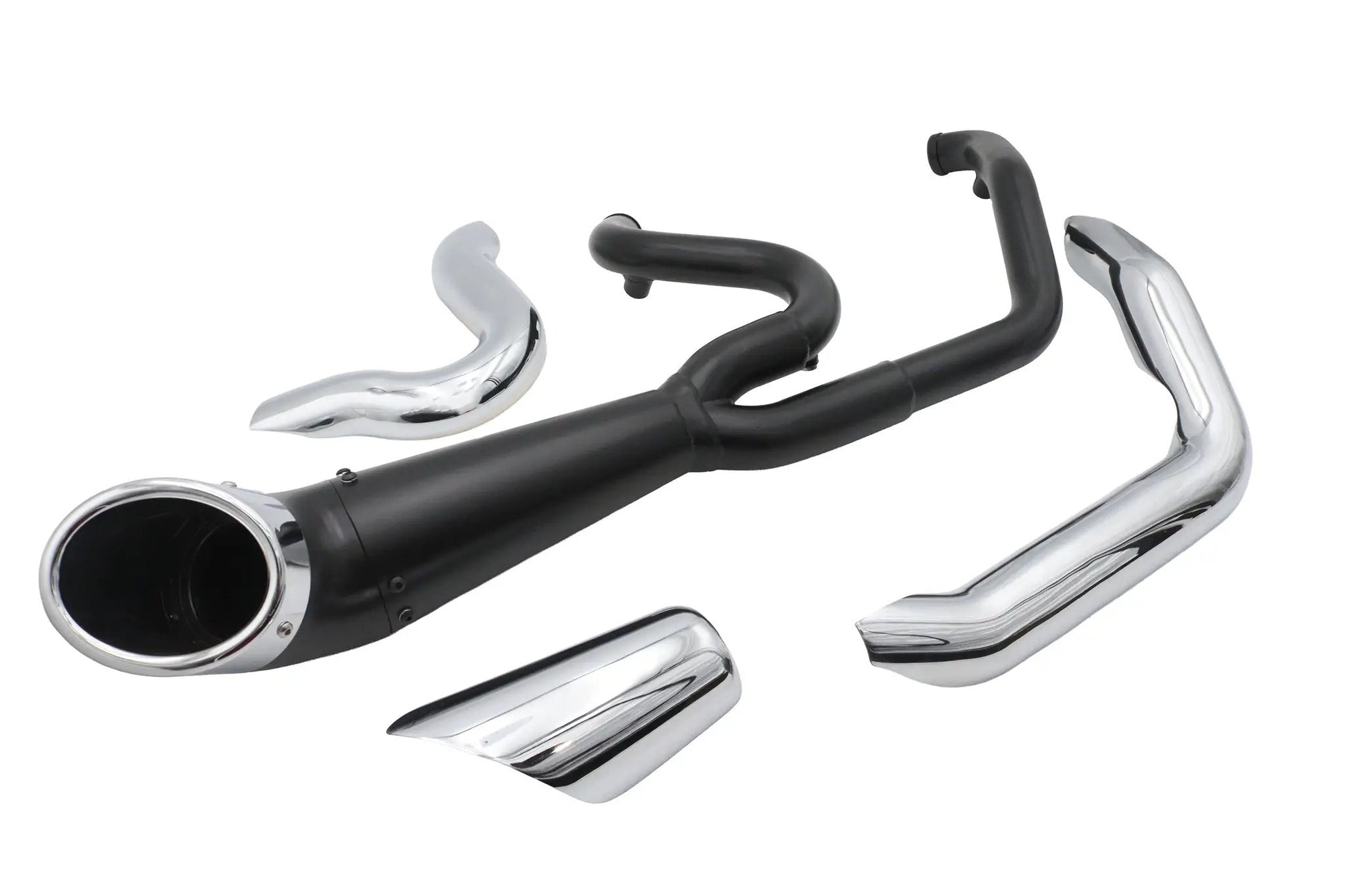 V-Twin Factory Sample 2:1 Exhaust Header Set in Black for Harley Davidson FLT by V-Twin