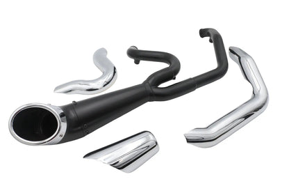 V-Twin Factory Sample 2:1 Exhaust Header Set in Black for Harley Davidson FLT by V-Twin
