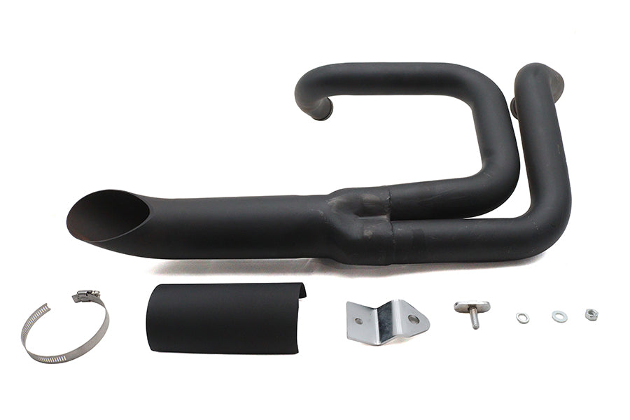 V-Twin 29-2137 Factory Sample Wyatt Gatling Lake Style Black Exhaust System for Harley-Davidson XL