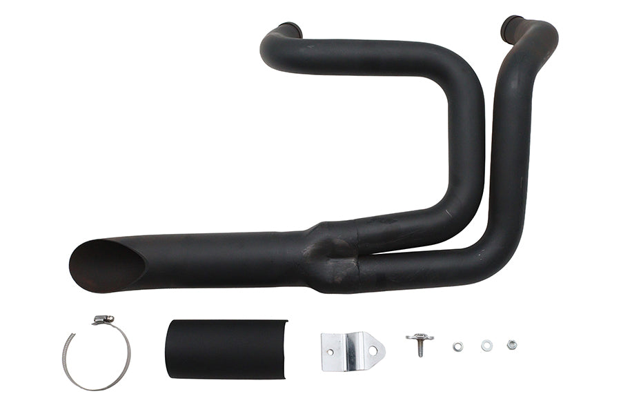 V-Twin 29-2137 Factory Sample Wyatt Gatling Lake Style Black Exhaust System for Harley-Davidson XL