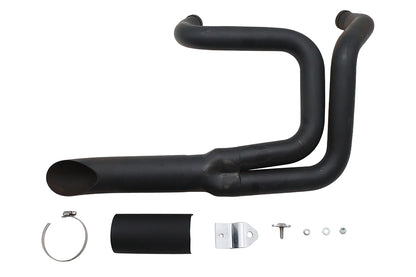 V-Twin 29-2137 Factory Sample Wyatt Gatling Lake Style Black Exhaust System for Harley-Davidson XL