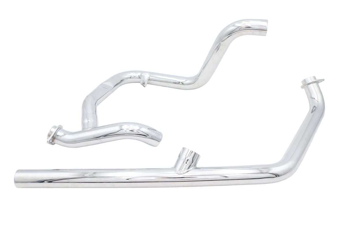 V-Twin 29-2140 Factory Sample Dual Crossover Chrome Exhaust System for Harley-Davidson FL