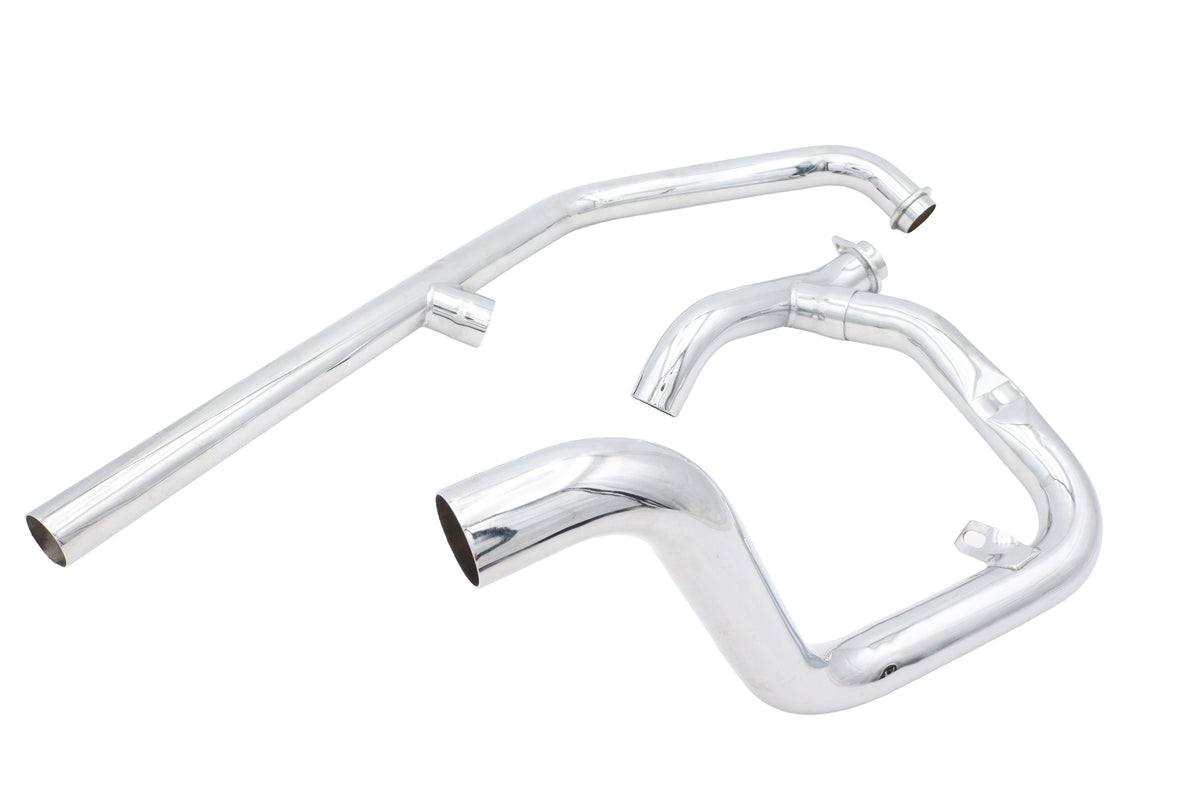V-Twin 29-2140 Factory Sample Dual Crossover Chrome Exhaust System for Harley-Davidson FL