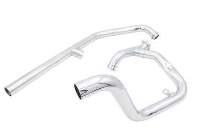 V-Twin 29-2140 Factory Sample Dual Crossover Chrome Exhaust System for Harley-Davidson FL