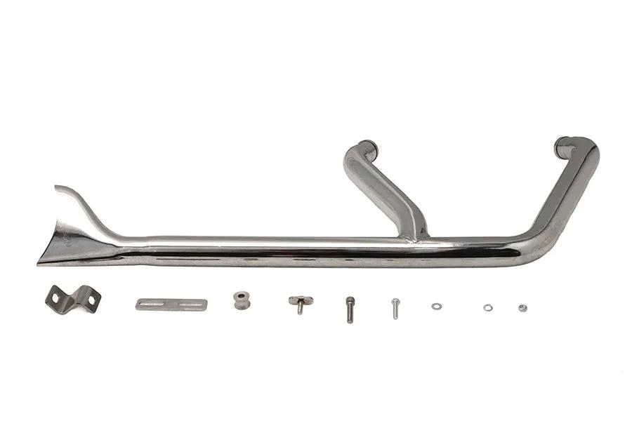 V-Twin 8146 1-3/4 Inch 2 into 1 Exhaust Header Set Chrome for Harley Davidson FXST by V-Twin