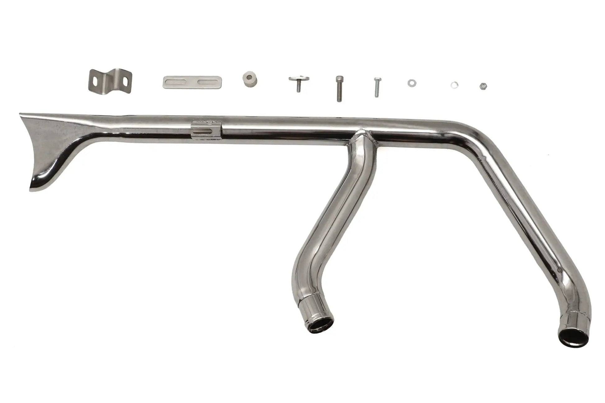 V-Twin 8146 1-3/4 Inch 2 into 1 Exhaust Header Set Chrome for Harley Davidson FXST by V-Twin