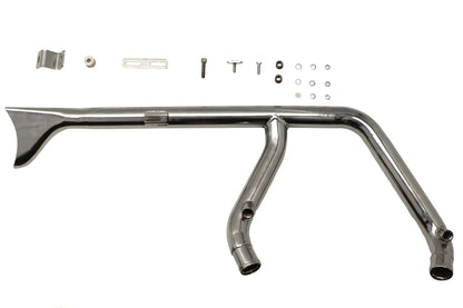 V-Twin 8150 1-3/4 Inch 2 into 1 Chrome Exhaust Header Set for Harley Davidson FXST by V-Twin