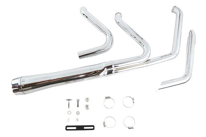 V-Twin Wyatt Gatling Holeshot Chrome Exhaust Set for Harley FXST Models by V-Twin
