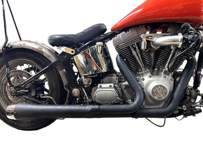 V-Twin Wyatt Gatling Holeshot Exhaust Set Black for Harley Davidson FXST (1985-1994) by V-Twin